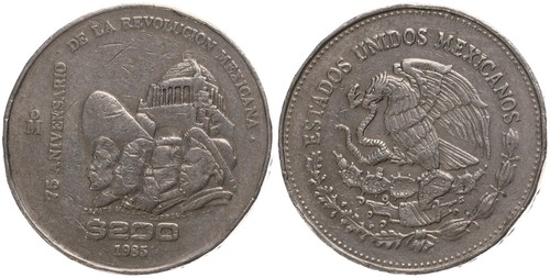 Mexiko mexico 200 pesos 1985 - mexiko,