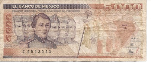 Geldschein banknote mexiko - geldschein,
