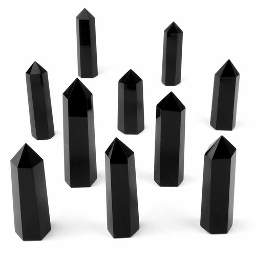 Obsidian kristall spitze - obsidian, |