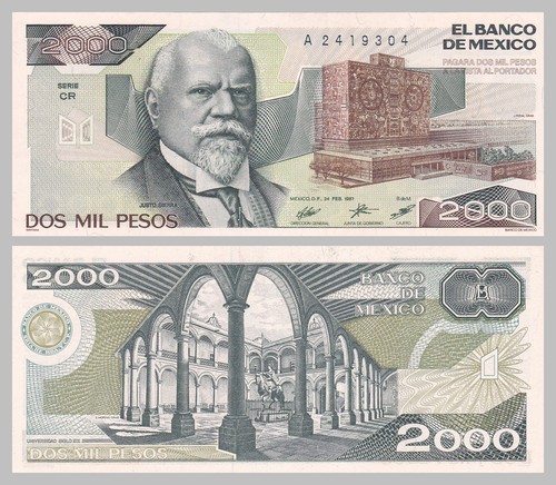 Mexiko mexico 2000 pesos - /,
