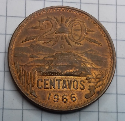 Mexiko centavos 1966 - mexiko, ##