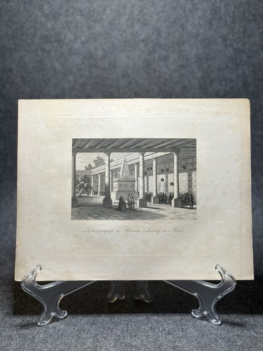 Historische stahlstich mexiko - stahlstich,