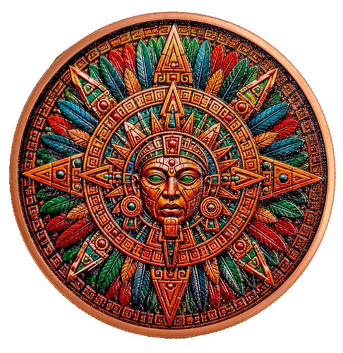 Azteken kupfermünze - oz,