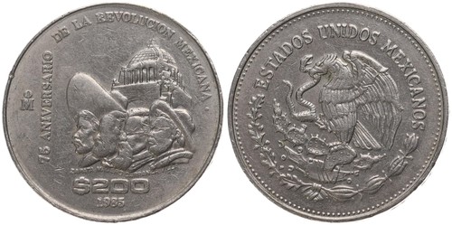 Mexiko mexico 200 pesos 1985 - -,