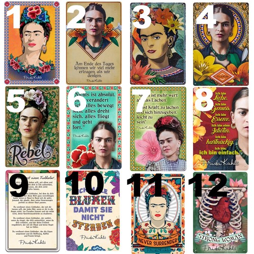Frida kahlo blechschild - kahlo,
