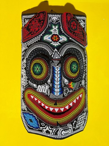 Große huichol perlenmaske - huichol, –