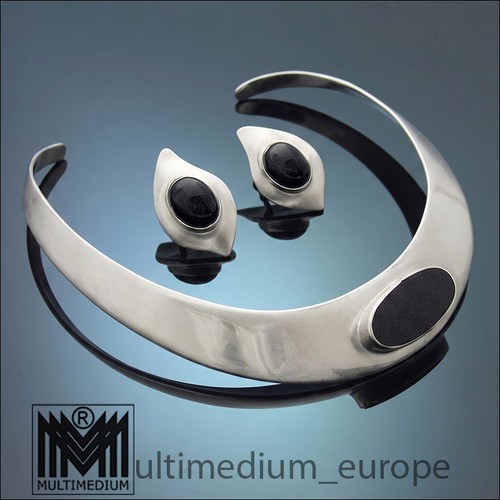 Modernist silber collier - silber,