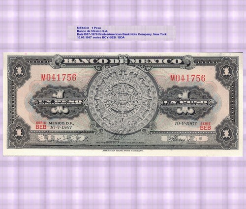 Mexiko mexico peso 1967 - mexiko,